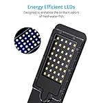 LED Aquarium Beleuchtung Leuchte Clip, Ultradünnes Aquarienleuchte mit Weiß und Blaulicht, 40 LED Aquarium Licht, Schwarz – Bild 2
