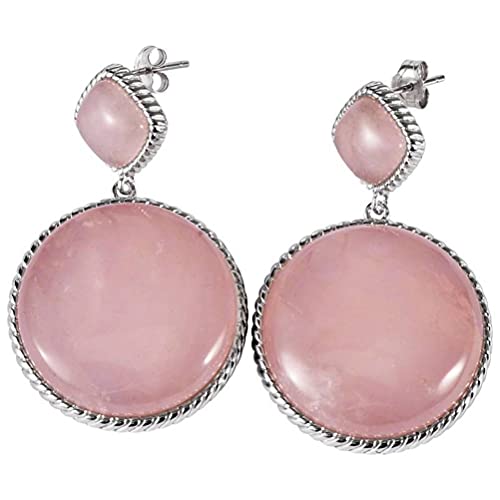Boucles d'oreilles en argent S925 en cristal rose, le cadeau romantique idéal pour elle