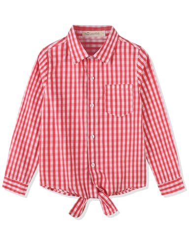 10 Best Girls Gingham Shirts That Are Perfect for Any Occasion 3 Noomelfish Girls Long Sleeve Button Down Blouse