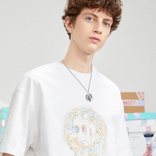 925 Silver Silver Patron Saint Amulet Protection Pendant Necklace Religion Jewelry for Men Women With 316L Stainless Steel Chain and Gifts Box3