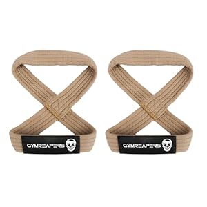 Gymreapers Figure 8 Lifting Straps For Deadlift, Powerlifting, Strongman, & Cross Training Strong Weightlifting Wrist Straps For Men, Women