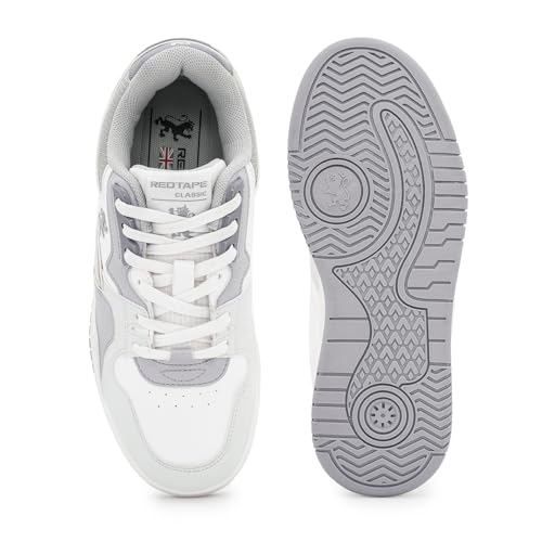 Image of Red Tape Women's Sneakers White Mesh Pu TPU Round Toe Lace-Up Comfort Grip