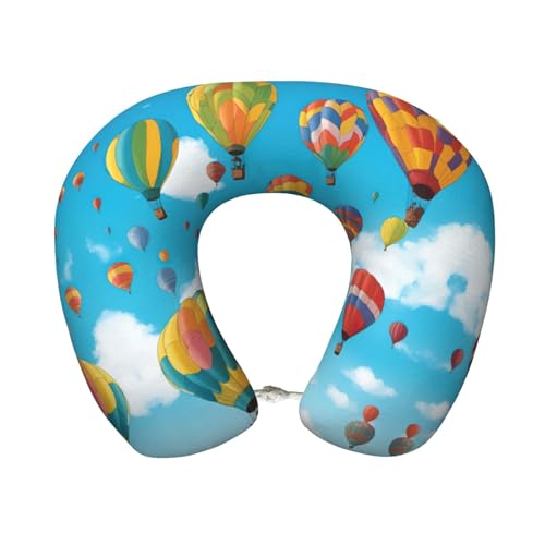 Almohada de espuma viscoelástica con diseño cielo y globos miniatura 1