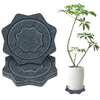 BXI Felt Plant Saucer Mat - 3 Pcs 10 Inch Water Absorbent Planter Coaster, Thick Flower Pot Saucer Pad, Planting Drip Tray for Indoors, Fabric Protective Plate for Tabletop and Floor Surface