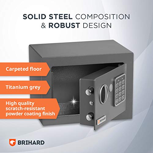 Junior Electronic Safe 17x23x17cm - Small Electronic Safe with Code - Digital Keypad LED Lock - First Safe for Teenagerss