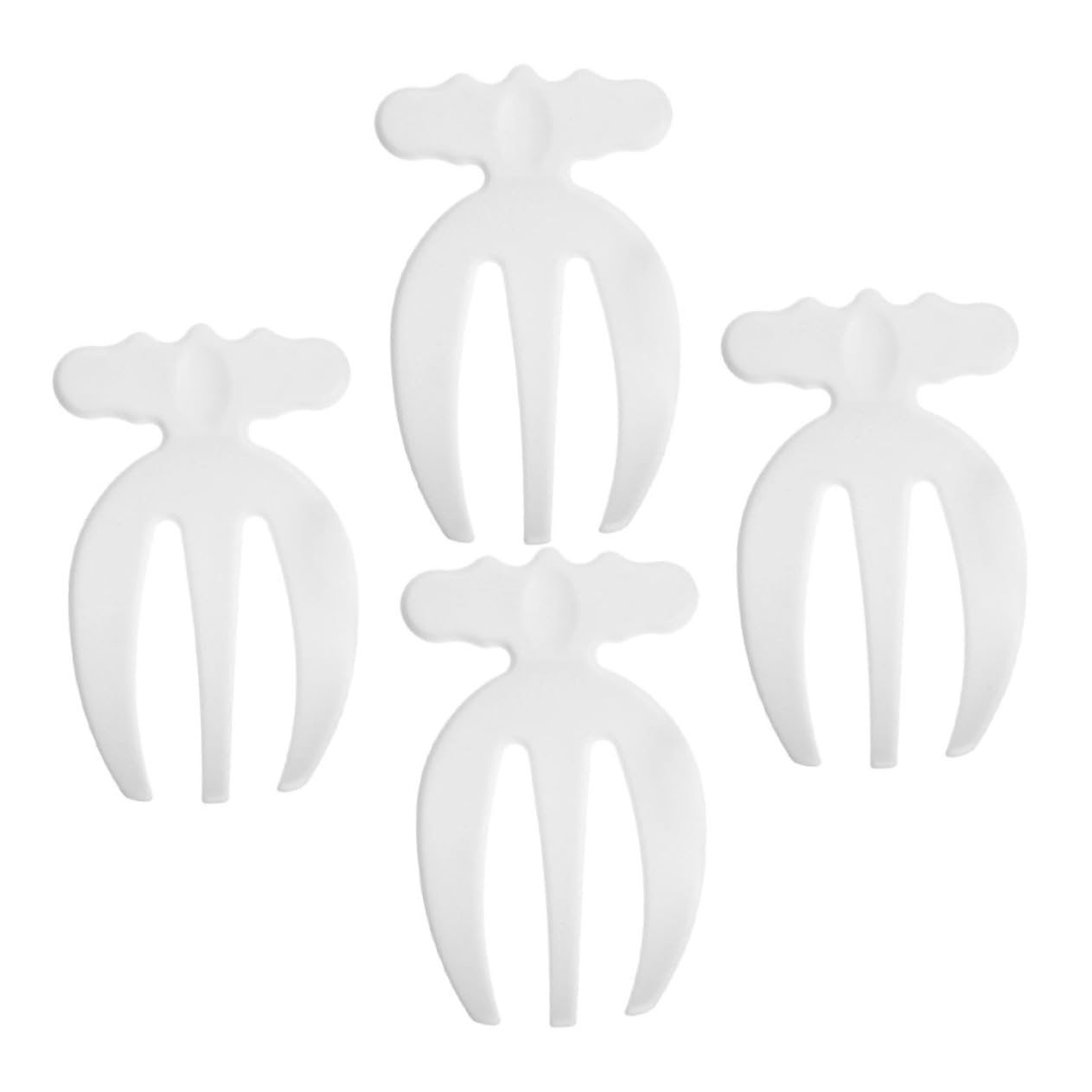 SOLUSTRE Mixing Salad Claws 4 Pack Salad Server Utensils Fruit Claw Short Handle Forks for Restaurant