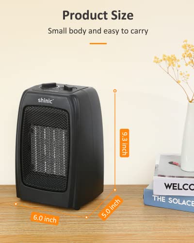 Space Heater For Home And Office, 1500W/750W Quiet Desk Space Heaters For Indoor Use Small Room, Safe Electric Ceramic Heater With Thermostat, Tip-Over And Overheat Auto Shut Off, 1S Fast Heat #TOP7