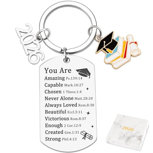 CDLong Class of 2026 Gifts Graduation Gifts, Senior 2026 Graduation Keychain for Her Him, 2026 Graduation Decorations for University College Middle High School