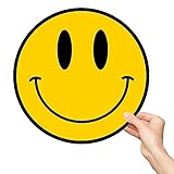 12' Smiley Face Murals Wall Decal Sticker Vinyl Smile Wall Decals Removable Peel and Stick Wall Stickers for Interior Car Window Laptop Luggage Baggage