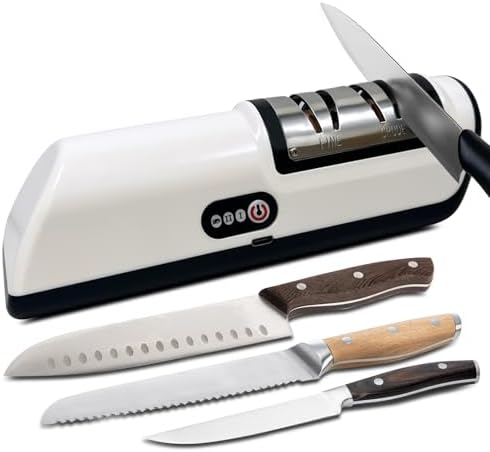 Electric Knife Sharpener, Professional 2 Stage Kitchen Knife Shar...