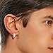 TOPGRILLZ Diamond Gold Hoop Earrings 5A+ Cubic Zirconia 14K Gold Small Chunky Thick Cartilage Hoop Huggie Earrings For Men Women-Gold