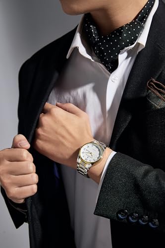 Image of London Fog Carnaby Collection Analog Watch for Men with Round Dial, Day & Date Display, Quartz Movement, Stainless Steel Strap & Water Resistant - LFM10008