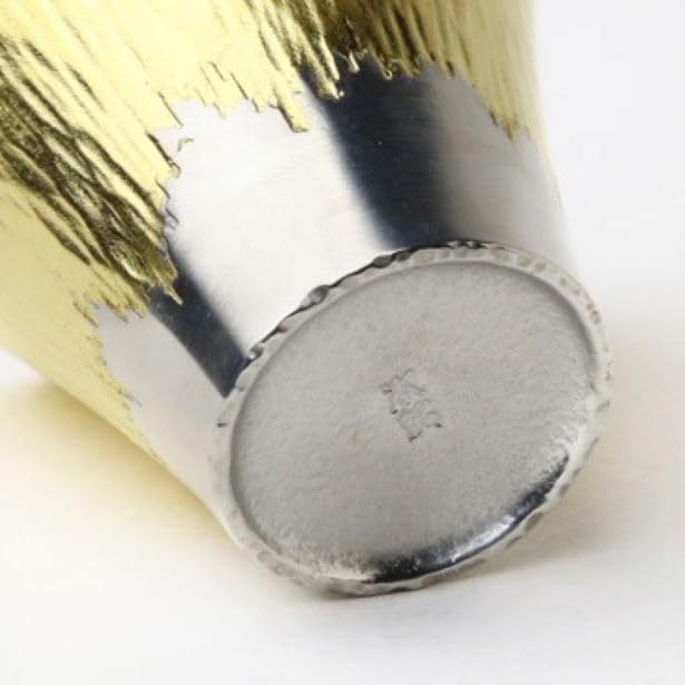 Osakasuzuki Guinomi, Pure Tin, Japanese Sake Ceremony, Handmade Sake Cup, Gift, Gift for Gifts, Mt. Fuji Gold Foil