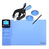 MMOBIEL CD-Bildschirm-Heizkissen 38 x 22 x 0,7cm + LCD Bildschirm Öffnung Zange Saugnapf Werkzeug Reparatur geeignet für Diverse Tablets und Smartphones (Blau)