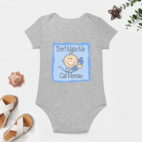 Don't Make Me Call Memaw Bodysuits for Baby Funny Infant Boy Girl Clothes Newborn Romper4