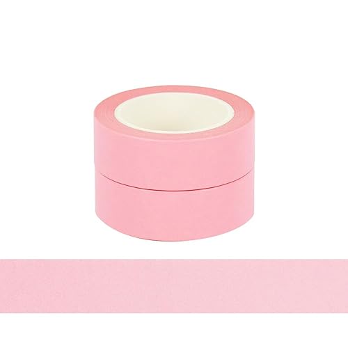 NatSumeBasics Cinta Washi en colores pastel, 2 unidades de 32 pies, cinta adhesiva adhesiva para manualidades de conductos para embalaje, decoración