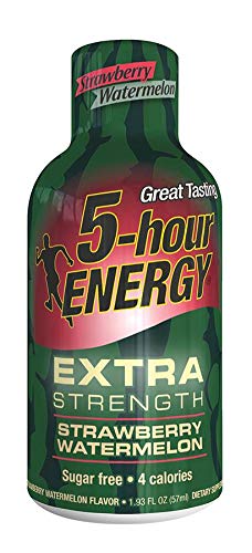 5 Hour Energy Extra Strength Strawberry Watermelon Energy Shots, 1.93 Fluid Ounce -- 216 per case.