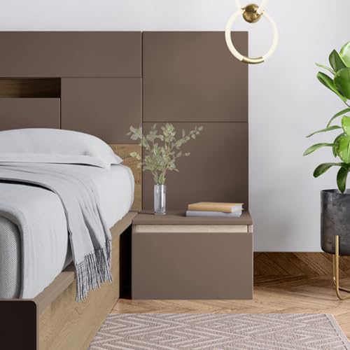 GODREJ INTERIO Ray Bedside Table (Brown-Engineered Wood)