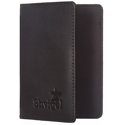 Leather Credit Card Holder - for Men & Women - Minimalist Slim Wallet - Small Front Pocket Case