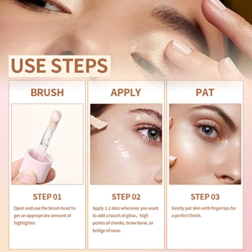 Dageda Liquid Highlighter, Beauty Glow Highlight Body Shimmer, Waterproof Smooth Cream Highlighter, Longlasting Face Liquid Highlighter, Body Highlighter For Women Highlighter Makeup(Starlight) #TOP5