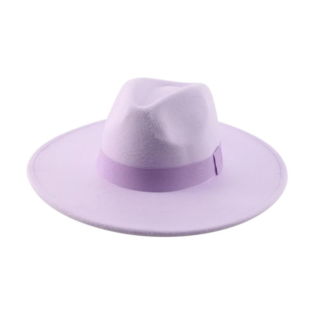 Suwequest Fedora Cappelli da donna a tesa larga da uomo cappelli in feltro cappello da matrimonio da uomo