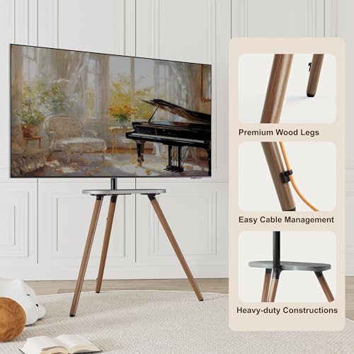 image for ECOTINY Tripod Easel TV Stand for 43 to 65 Inch LCD LED OLED Screen, H