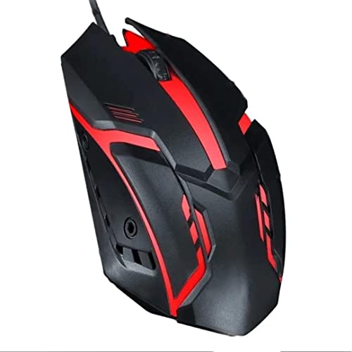 Image of XIKKART Wired RGB Gaming Mouse | USB Optical Gaming Mouse with 1200 DPI, 4 Color LED Backlight, Ergonomic Design, Precision Tracking, Scroll Wheel for PC, Laptop, Desktop & Gamers (Black)