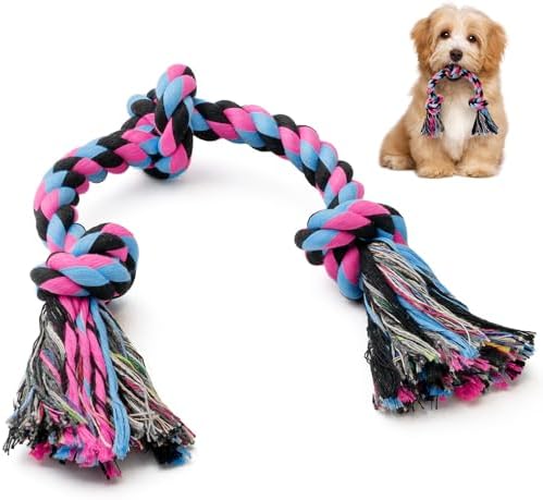SHARLOVY Puppy Rope Toy, Dog Rope Toy for Small Dogs, Puppy Tething Toys, Cotton Interactive Tug of War Dog Toy for Puppy Langeweile, Dog Chew Toys for Aggressive Chewers Small Bre
