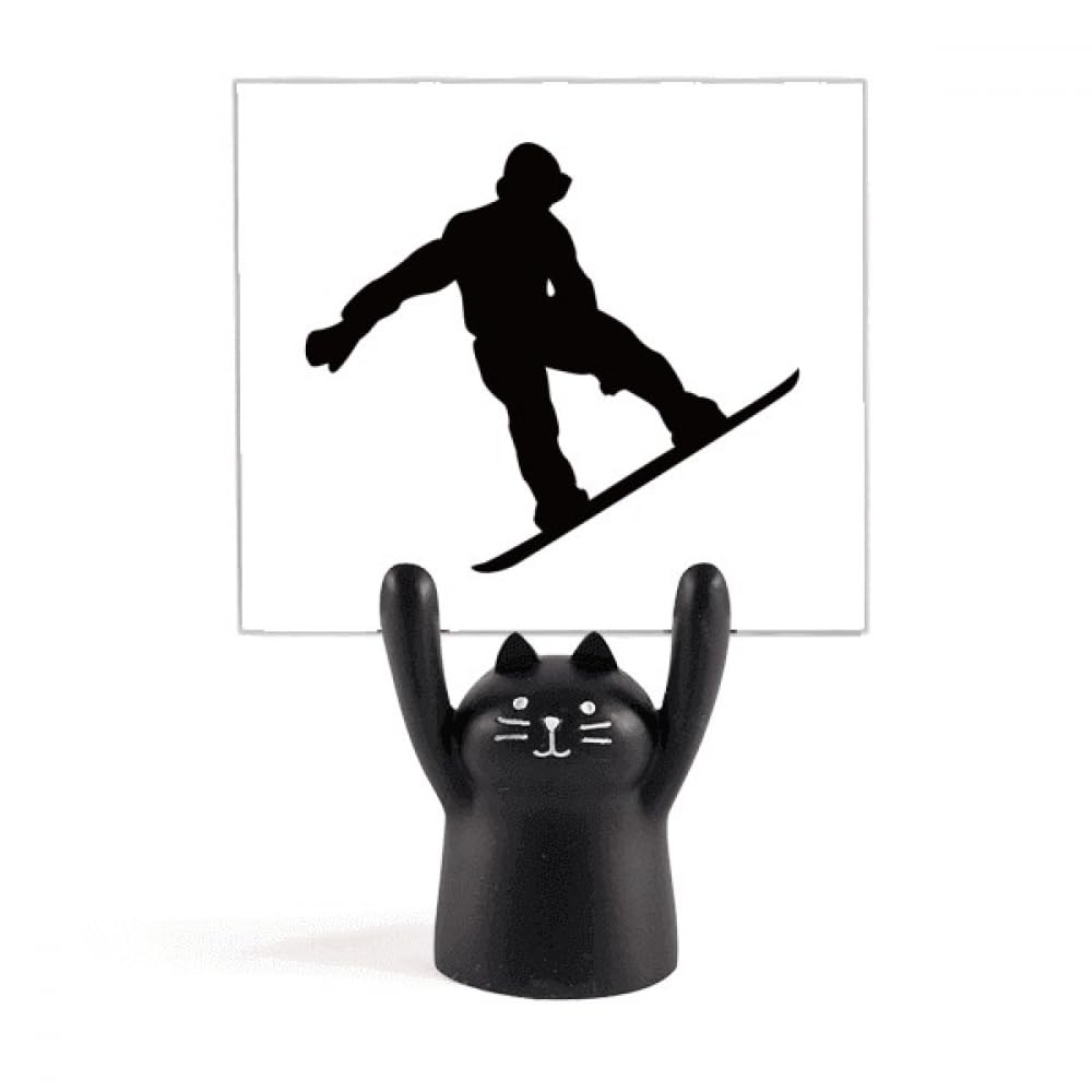 Support de mémo noir porte-note bureau et papeterie chat noir saut - 4