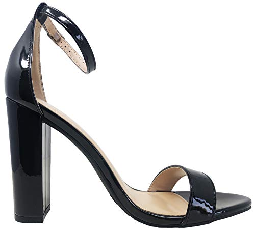 Wild Diva Women's High Chunky Block Heel Pump Dress Heeled Sandals2