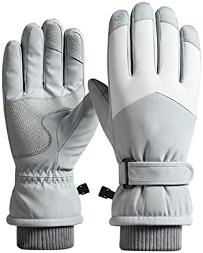 MUMEOMU Thermal Waterproof Snowboard Gloves Women Ski Gloves Winter Winter Touchscreen Gloves with Fleece Outdoor Windproof Skiing Gloves Cotton Ski Mittens Unisex For Skiing Running Cycling Hiking
