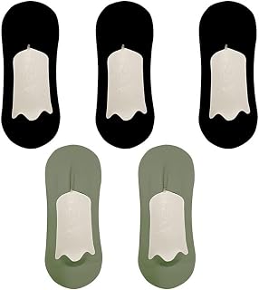 5 pares de calcetines de algodón transpirables de verano ultrafinos invisibles de seda de hielo de silicona antideslizante para absorber el sudor para hombre
