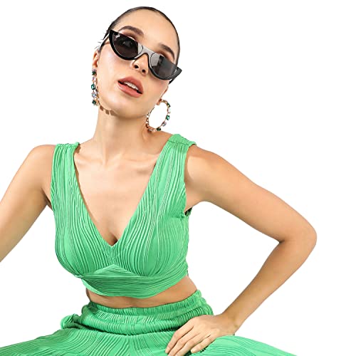 Image of Campus Sutra Women's Co-Ord Set For Casual Wear | Polyester Breathable Fabric Clothing Set Crafted With Comfort Fit And High Performance For Everyday Wear |
