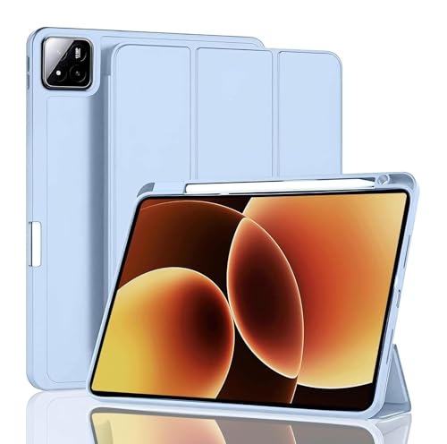 Image of ProElite Cover for Xiaomi Mi Pad 7 /7 Pro /Xiaomi Mi Pad 8 /8 Pro 11.2 inch Cover, Soft Flexible Flip Case Cover with Pen Holder, Support Auto Sleep Wake, [Recoil Series] - Light Blue