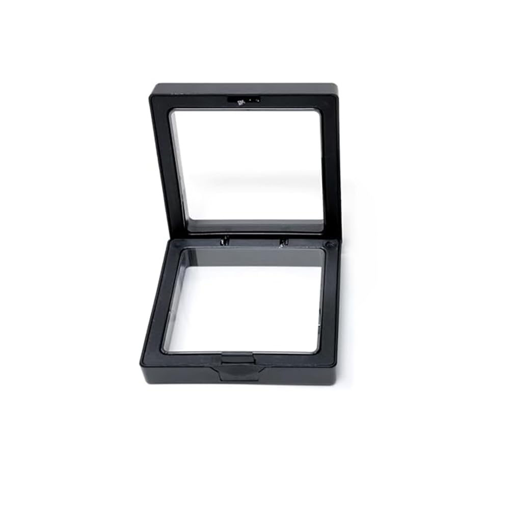 WELANGBN Black 3D Floating Display Holder, 1 PCS Silicone Coin Frame, 2.8 x 2.8 x 0.8 inch, for Challenge Coins, Medallions, Jewelry