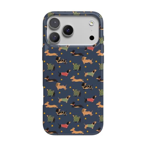 Casely iPhone 18 Pro Case | Dashing Doxies | Dachshund Dog | Compatible with MagSafe | Classic Ultra Slim Design