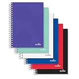 Office Depot Brand Spiral Poly Notebook, 7' x 4 1/2', College Ruled, 100 Sheets, Assorted Colors (No Color Choice)