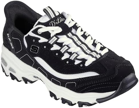 SKECHERS Slip-Ins D'Lites ディライト　24.5 Skechers Kadın D lites Yeni Sahne Eller Serbest Slip ins, Siyah
