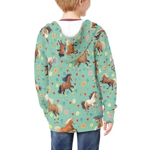 Hawapod Hoodies Outerwear Zip Up Hoodies For Kids Long Sleeve Pockets Sweatshirt For Boys Girls 6-16 Years4