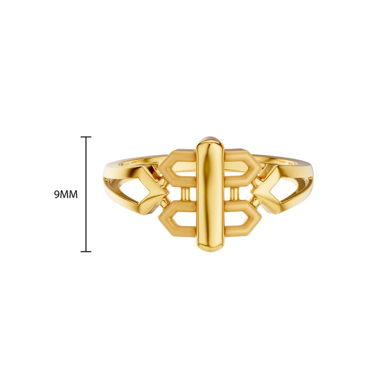 Image of KISNA 9KT / 14KT / 18KT Fusion Knot Yellow Gold Ring For Women | S14