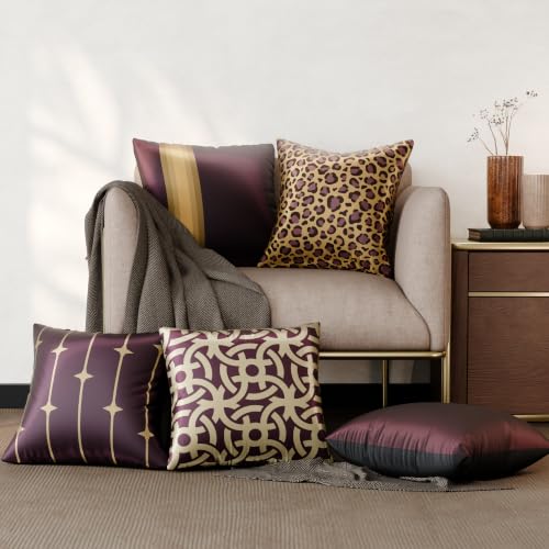 Image of Stoa Paris Cushion Cover Set of 5, Home Decor for Sofa, Bed & Living Room, Digital Printed Cushion Cover 16 Inch x 16 Inch, Soft Touch Finish, Hidden Zip Closure, Charlotte's Relic - Charlotte