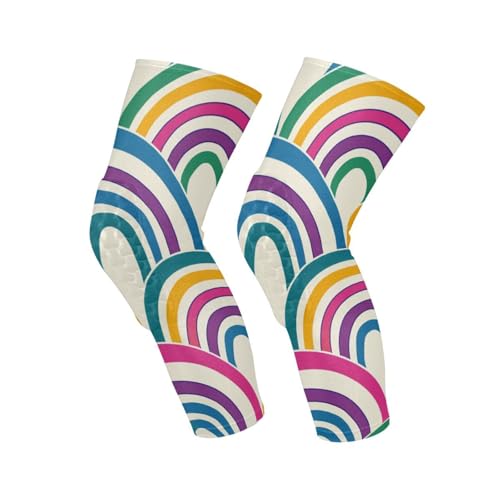Rainbow compression sleeve knee brace for men (2 pack) Support for All Sports knee support sleeve for Bike, Bike, Bike, Bike