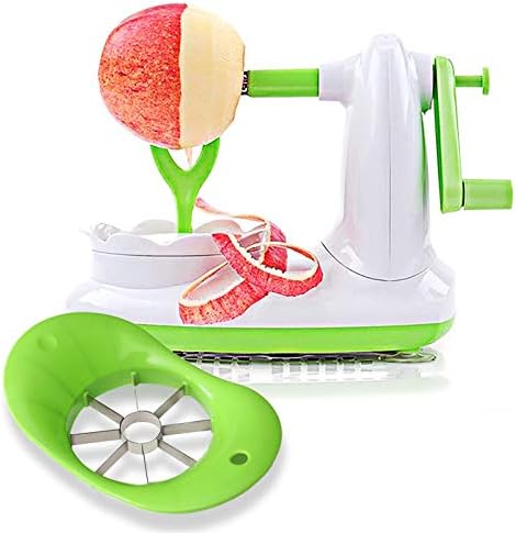 EZMO Apple Peeler, Pear Peeler with 8 Wedges Apple Slicer and Corer, Stainless Steel Blades Apple Cutter