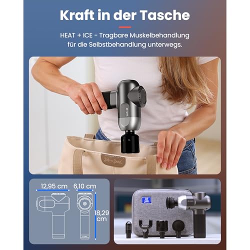 Massagepistole mit Wärme und Kältetherapie, Bob and Brad C2 Pro Tiefengewebsmassagegerät mit Wärme, Professionelles Elektrisches Massagegerät für Zuhause, Fitnessstudio, Erholung, Schmerzlinderung 6