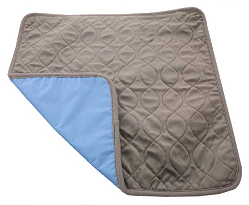 Obbomed MC-1030S Ultra Soft 4-Layer Absorbent Washable Reusable Waterproof Chair Underpad for Incontinence, Reusable Seat Pad Sheet Cover Protector for Elder, Adult, Child, or Pet, Brown, 21” X 21“