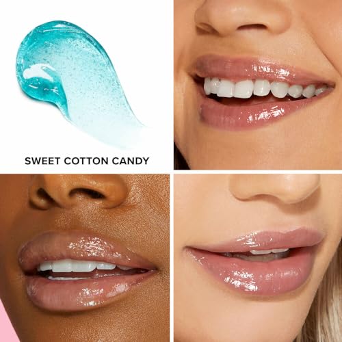 Too Faced 3EL4010000 Kissing Jelly Lip Oil Gloss |Sunflower & Jojoba Oils, 0.15 Fl. Oz., Sweet Cotton Candy thumb #1