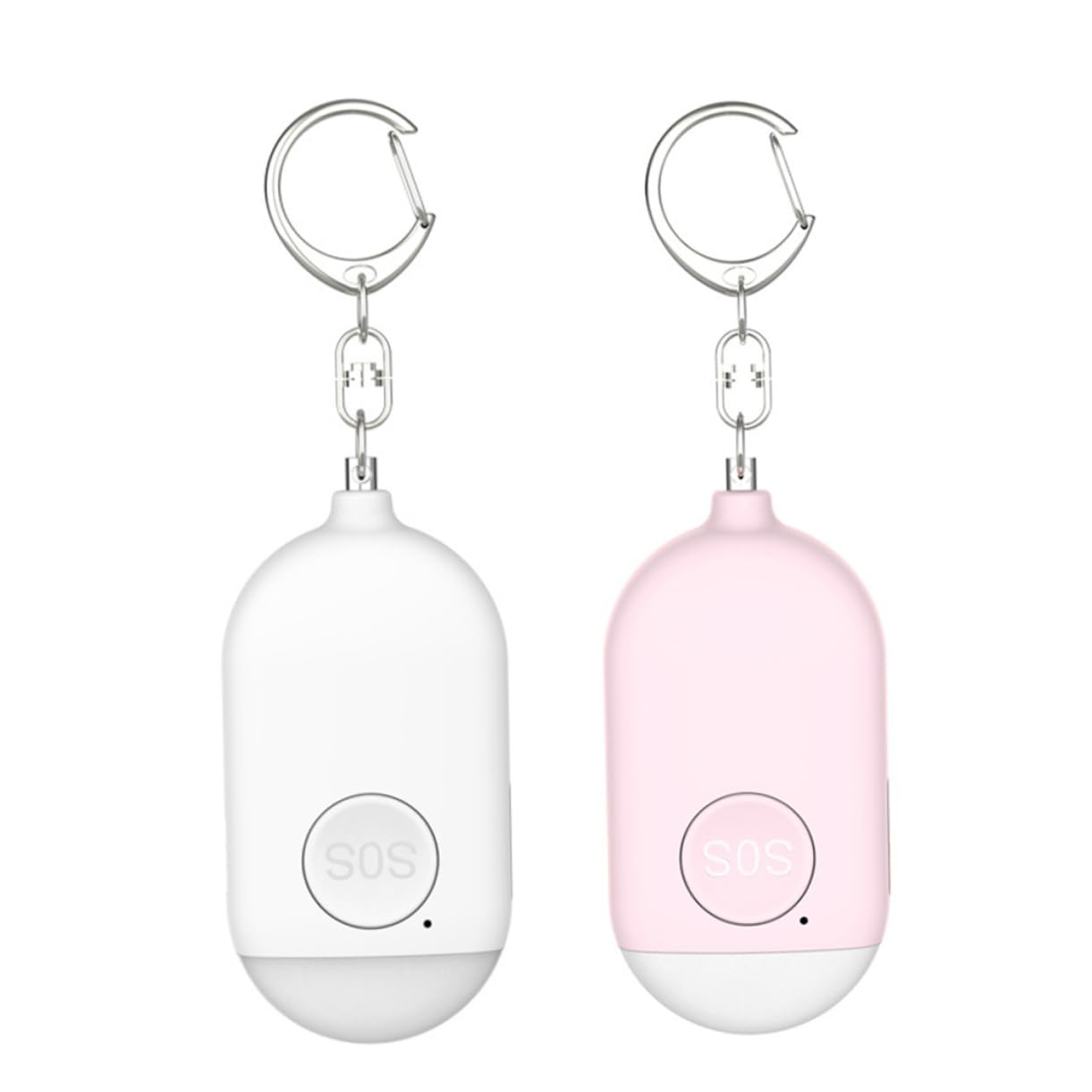 HOMSFOU 3pièces Alarme Urgence Dispositif De Sécurité Compact Lampe Anti- Portable Couleur Blanche
