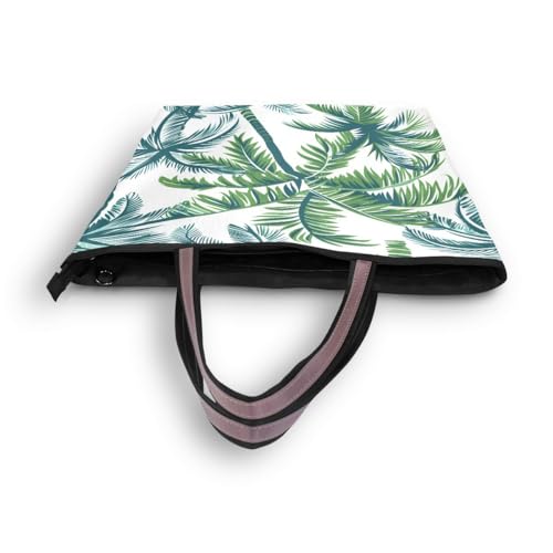 senya Tropical Palm Tree Shoulder Bags Large Handle Ladies Handbag4