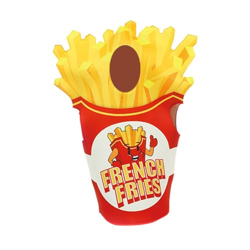 Hellery Costume de Frites pour Enfants, Déguisement Amusant et Créatif pour Jeu de Rôle, Costume Drôle Halloween et Anniversaire, Tenue Alimentaire...