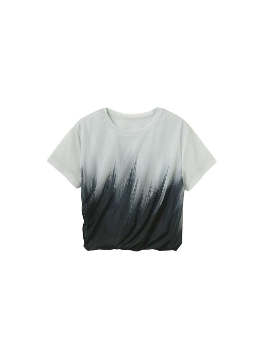 【MIESROHE】ツイストディティールクロップドＴＳＨ MIESROHE（ミースロエ）の「ツイストディティールクロップド